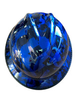 Load image into Gallery viewer, Custom MSA Full Brim kandy Blue Midnight Flags w/edgegard