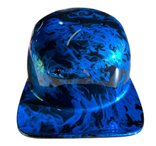 Load image into Gallery viewer, Custom Hydro Dipped Diamond Blue Flames Doughboy Mikes Pro Lid novelty helmet