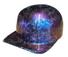 Load image into Gallery viewer, Custom Hydro Dipped Purple Blue Chameleon Lilies Doughboy Mikes Pro Lid novelty helmet