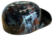 Load image into Gallery viewer, Custom Hydro Dipped Carbon Fiber American Flags 2.0 Mikes Pro Lid novelty helmet