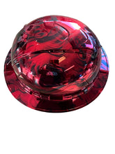 Load image into Gallery viewer, Custom Hydro Dipped Ridgeline Full Brim Vented Chrome Kandy Red No Evil Skulls