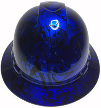 Load image into Gallery viewer, Custom Hard Hat Ridgeline Full Brim Kandy Blue Graffiti