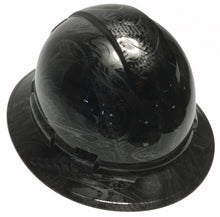 Load image into Gallery viewer, Custom Hard Hat Metallic Graphite Bio Mechanical Full Brim Ridgeline