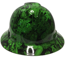 Load image into Gallery viewer, Custom Hard Hat Alien Green Naughty Boy Full Brim Ridgeline