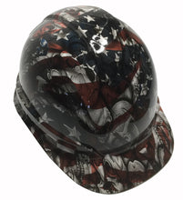 Load image into Gallery viewer, Custom Hard Hat American Flag Insanity Skulls Cap Style Ridgeline