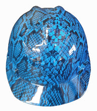 Load image into Gallery viewer, Hard Hat MSA V-Gard Cap Style Custom Blue Snake Skin