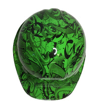 Load image into Gallery viewer, Custom Hard Hat Alien Green Graffiti SL Series Cap Style