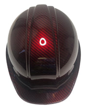Load image into Gallery viewer, Custom Hard Hat Red Kandy Carbon Fiber Hydro Dipped SL Series Cap Style