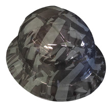 Load image into Gallery viewer, Hard Hat Ridgeline Full Brim Custom Slate Gray Midnight American Flags