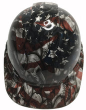 Load image into Gallery viewer, Custom Hard Hat American Flag Insanity Skulls Cap Style Ridgeline