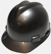 Load image into Gallery viewer, Custom Painted Hard Hat Metallic Graphite MSA VGard Cap Style