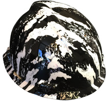 Load image into Gallery viewer, Hard Hat MSA V-Gard Cap Style Custom Hydro Dipped White Marble Splash