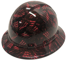 Load image into Gallery viewer, Custom Hydro Dipped Hard Hat Ridgeline Full Brim Pink Negative American Flags