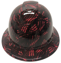 Load image into Gallery viewer, Custom Hydro Dipped Hard Hat Ridgeline Full Brim Pink Negative American Flags