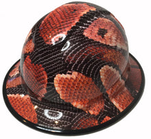 Load image into Gallery viewer, Hard Hat Ridgeline Full Brim Custom Boa Snake Skin Hydro Dipped With Black EdgeGard