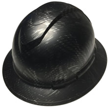Load image into Gallery viewer, Custom Hydro Dipped Hard Hat Ridgeline Full Brim Carbon Fiber Negative American Flags