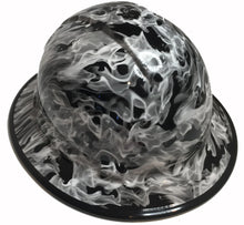 Load image into Gallery viewer, Custom Hydro Dipped Hard Hat White Flames Full Brim Ridgeline
