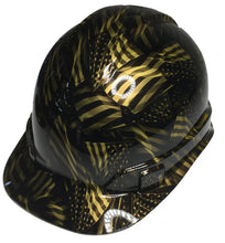 Load image into Gallery viewer, Custom Hydro Dipped Metallic Gold Negative American Flags Ridgeline Cap Style