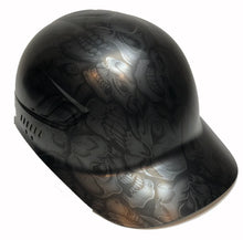 Load image into Gallery viewer, Custom Hydro Dipped Metallic Graphite Insanity Skulls Bump Cap
