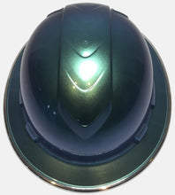 Load image into Gallery viewer, Custom Painted Blue Green Chameleon Ridgeline Full Brim With Chrome EdgeGard