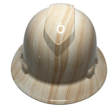 Load image into Gallery viewer, Custom Hydro Dipped Natural Woodgrain Hard Hat Ridgeline Full Brim