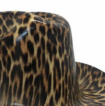 Load image into Gallery viewer, Custom Hydro Dipped Western Outlaw Cheetah Print Cowboy Hat
