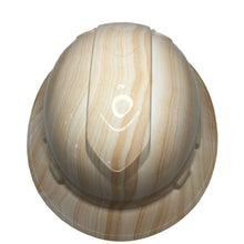 Load image into Gallery viewer, Custom Hydro Dipped Natural Woodgrain Hard Hat Ridgeline Full Brim