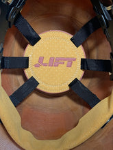 Load image into Gallery viewer, Custom Hydro Dip Red Pin Up Girls Lift Fiber Resin Full Brim Hard Hat