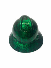 Load image into Gallery viewer, Custom Hard Hat Kandy Green Boss Skulls MSA V-Gard Full Brim