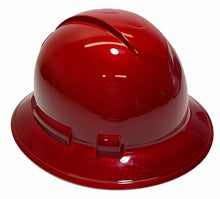 Load image into Gallery viewer, Custom Hydro Dipped Red Carbon Fiber Hard Hat Ridgeline Full Brim