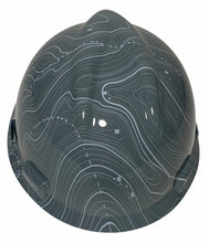 Load image into Gallery viewer, Custom Hydo Dipped Hard Hat Gray Black Ops MSA VGard Cap Style