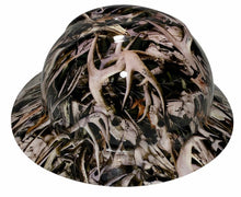 Load image into Gallery viewer, Custom Hard Hat Black Bonz Camo Hydro Dipped Full Brim MSA VGard