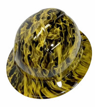 Load image into Gallery viewer, Hard Hat Ridgeline Full Brim Custom Yellow Flames
