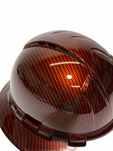 Load image into Gallery viewer, Custom Hard Hat Vented Copper Kandy Carbon Fiber Hydro Dipped Full Brim Ridgeline