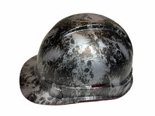 Load image into Gallery viewer, Hard Hat Ridgeline Cap Style Custom Silver Metallic Small Flaming Skulls