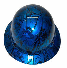Load image into Gallery viewer, Custom Hard Hat Ridgeline Full Brim Light Kandy Blue Graffiti