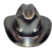 Load image into Gallery viewer, Custom Western Outlaw Chrome Over White Hard Hat