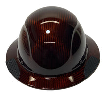 Load image into Gallery viewer, Custom Translucent Orange Lift DAX Carbon Fiber HDC-15KG Full Brim Hard Hat