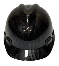 Load image into Gallery viewer, Custom Hard Hat Metallic Graphite Ace of Skulls MSA VGard Cap Style