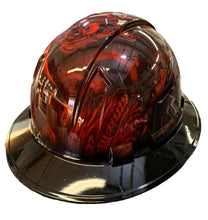 Load image into Gallery viewer, Hard Hat Ridgeline Full Brim Custom Red Reaper w/Black Brim Hydro Dipped