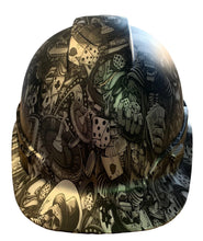 Load image into Gallery viewer, Custom Hydro Dipped Hard Hat Silver Metallic Gambler Vented Ridgeline Cap Style