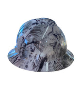 Load image into Gallery viewer, Custom Hard Hat White Thunder Ridge Camo Hydro Dipped Full Brim MSA VGard