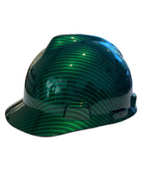 Load image into Gallery viewer, Hard Hat MSA V-Gard Cap Style Custom Hydro Dipped Kandy Green Carbon Fiber