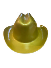 Load image into Gallery viewer, Custom Hydro Dipped Western Outlaw Gold Metallic Cowboy Hat