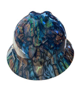Load image into Gallery viewer, Custom Hard Hat Hydro Dipped Oil Slick Insanity Skulls MSA V-Gard Full Brim
