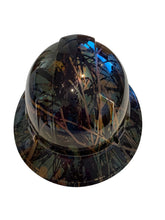 Load image into Gallery viewer, Custom Hard Hat Tarnished Blue Chrome Muddy Girl Full Brim Ridgeline