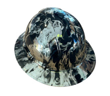 Load image into Gallery viewer, Custom Ridgeline Full Brim Hard Hat Chrome Flames