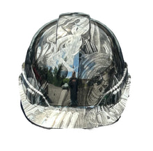 Load image into Gallery viewer, Hard Hat Ridgeline Cap Style Custom Chrome Ace of Skulls