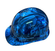 Load image into Gallery viewer, Hard Hat Ridgeline Cap Style Custom Chrome Kandy Blue Ace of Skulls