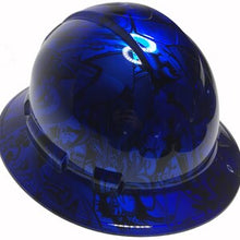 Load image into Gallery viewer, Custom Hard Hat Ridgeline Full Brim Kandy Blue Graffiti